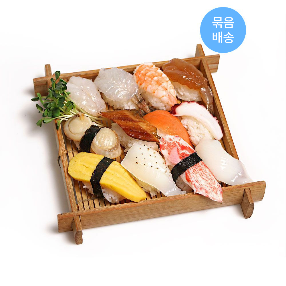 DIY 초밥 재료 (새우 한치 장어 문어 계란 게맛살 연어 가리비 유부) 초재료 : 인어교주해적단