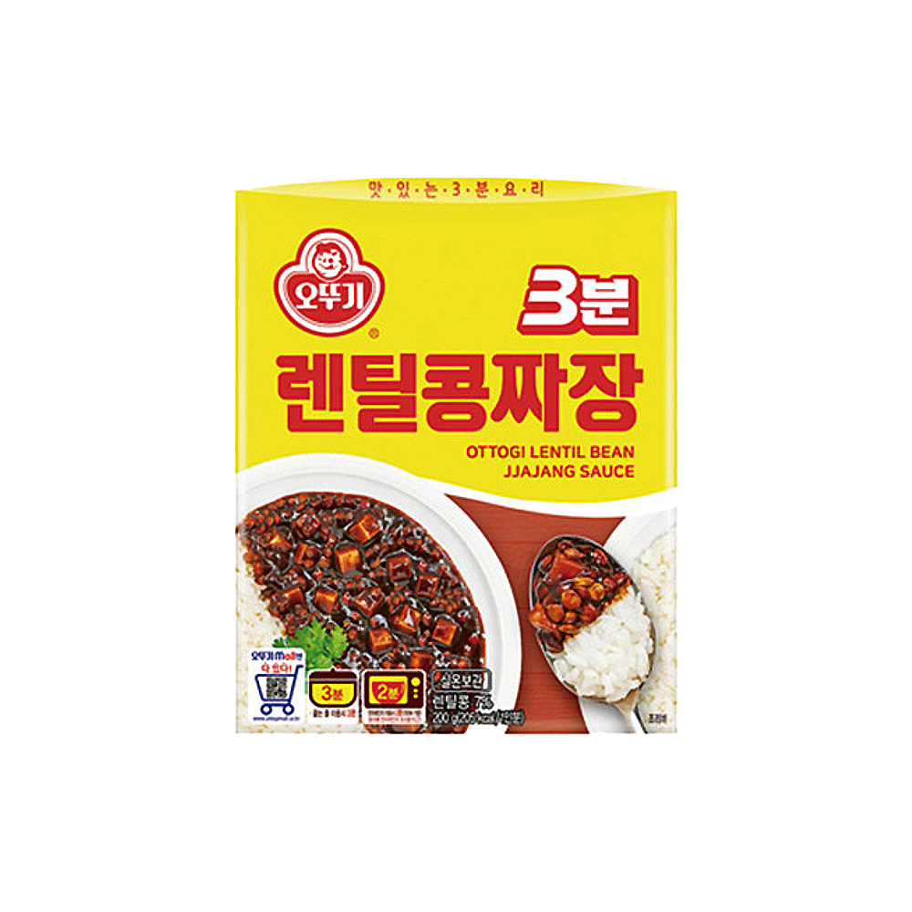 오뚜기 3분 렌틸콩짜장 200g : 영춘권