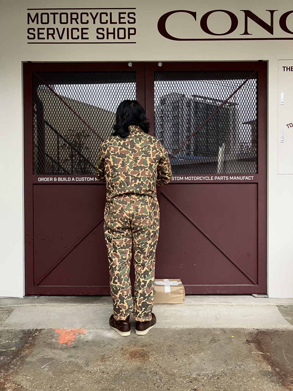 80s Kmart Duck Camouflage Jumpsuit L : 빈스 가레-지