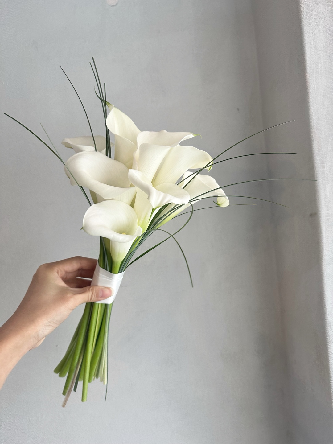 촬영용 생화 서브 온리 화이트 카라부케 8대 베어글라스 : Todays Flower