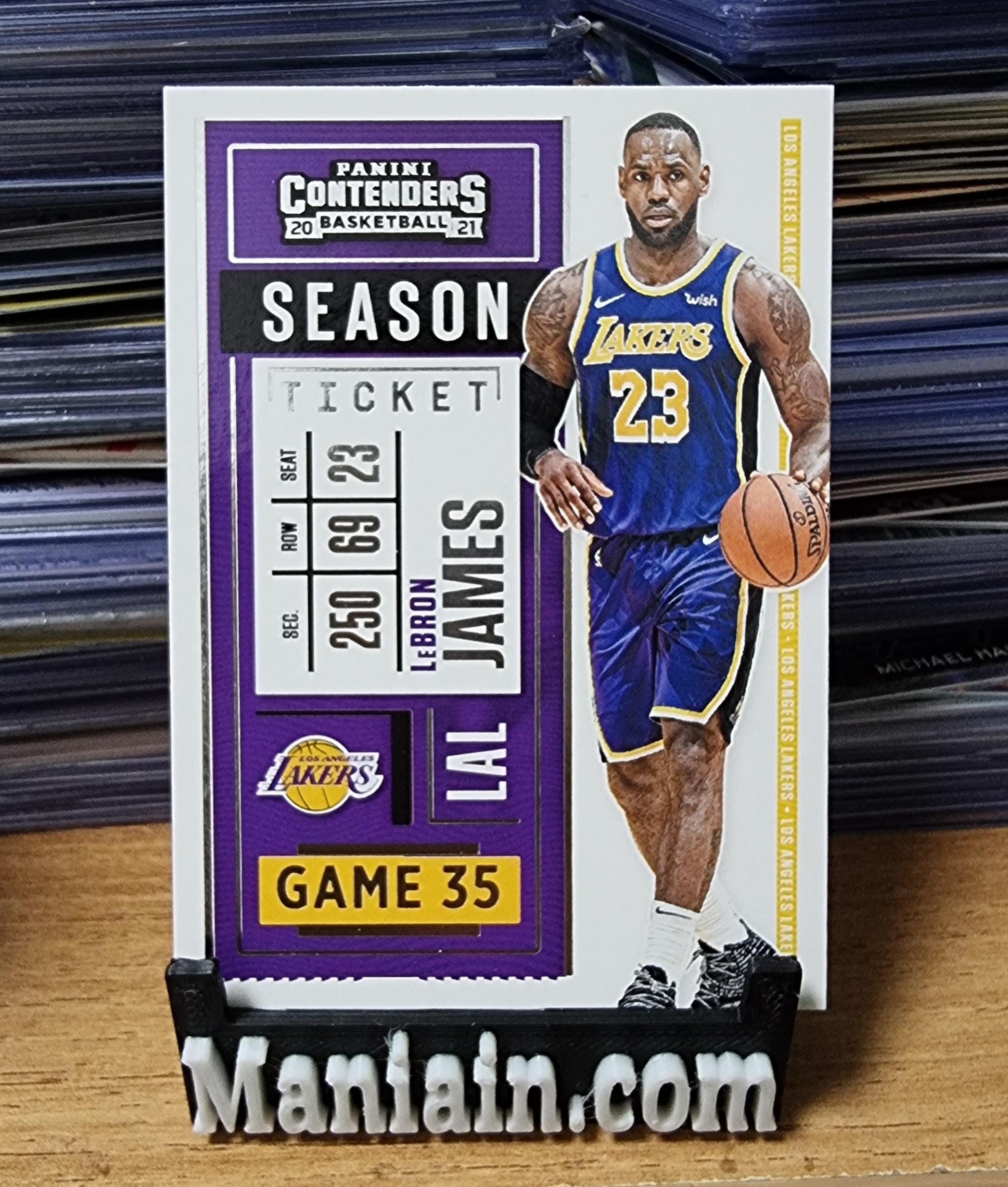 르브론 제임스 2020-21 Panini Contenders LeBron James Season Ticket NO-81 NBA 카드 : 마니아 인더스트리