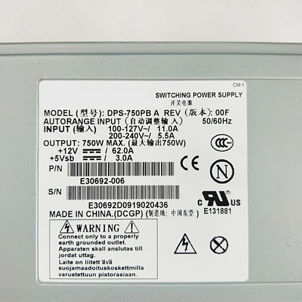 PSU 용 Lenovo R525 G2 750W 스위칭 전원 공급 장치 DPS-750PB A DPS-750PB B 36001685 : 수정공구