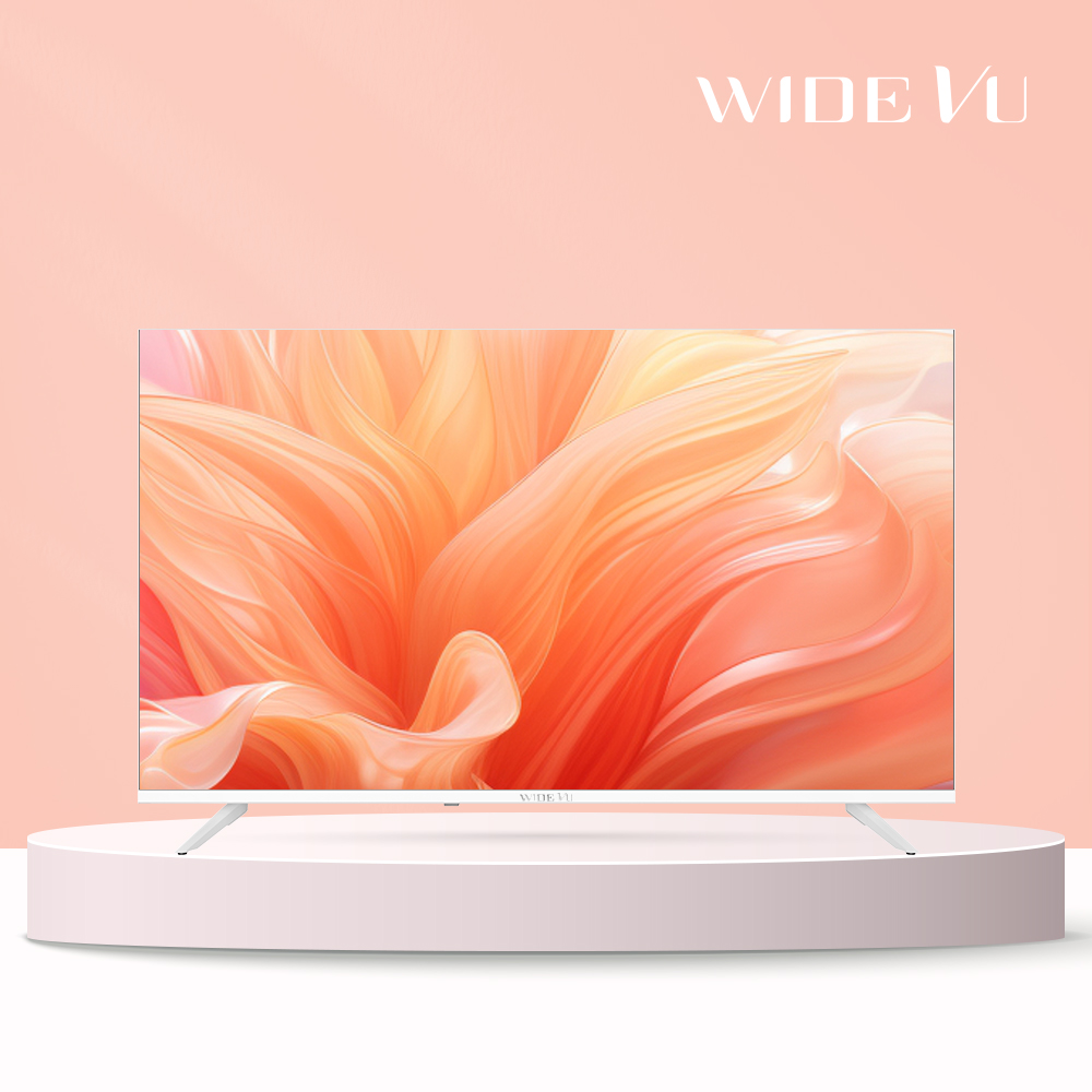 와이드뷰 QLED 109cm UHD 4K TV 화이트색상 구글 스마트 티비 QWGE43UT1 단품 : 와이드뷰