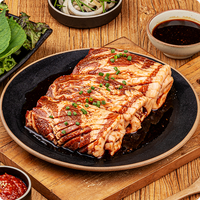 핵이득 마켓 양념 목살 구이 800g 참피디 돼지갈비구이 : 핵이득마켓