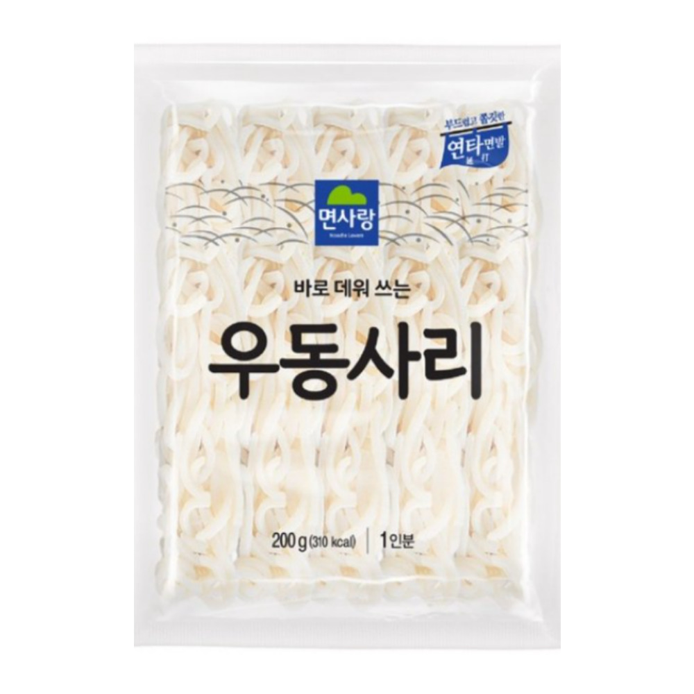 면사랑 바로데워쓰는 우동사리 200g 생 사리면 : 벙커푸드