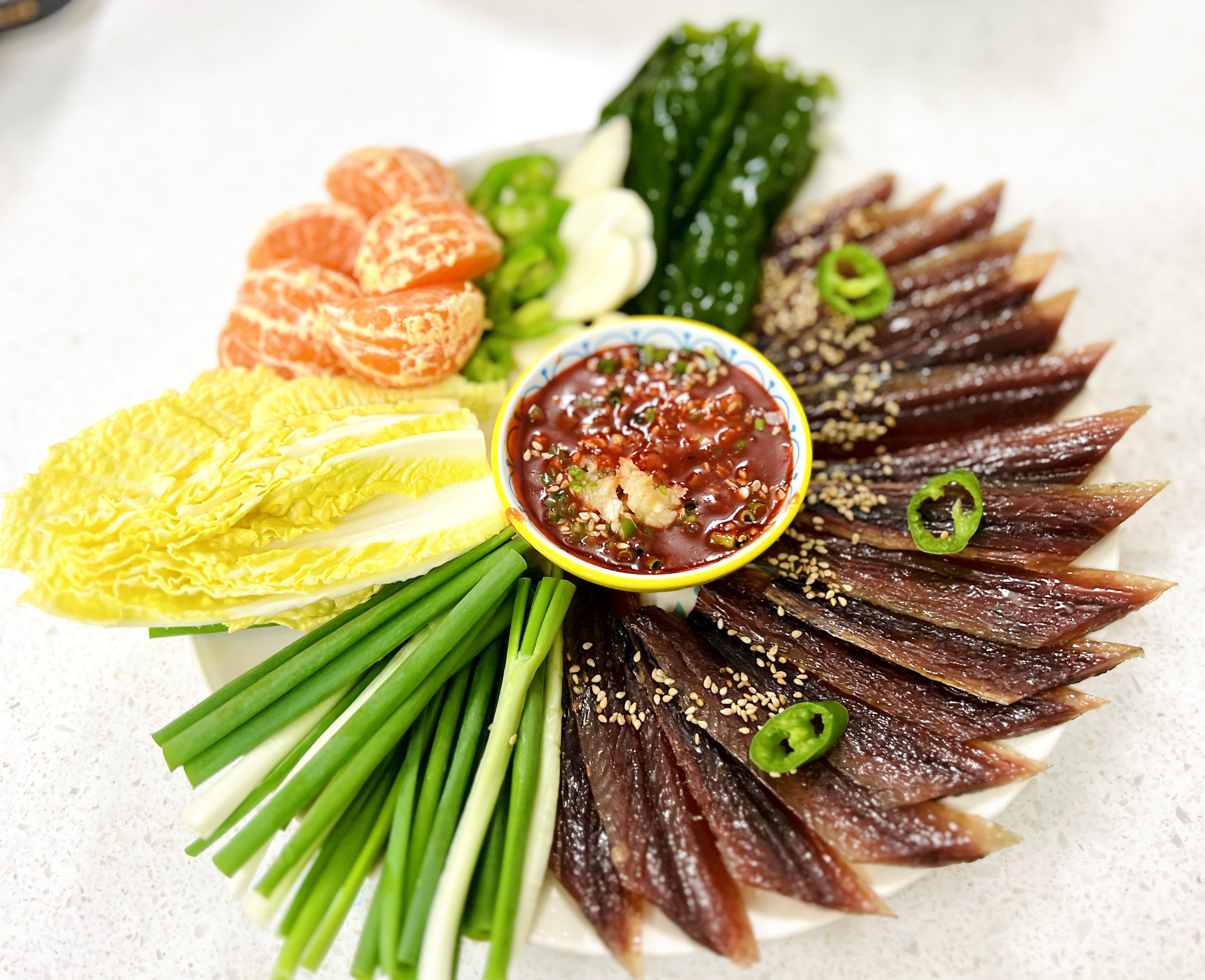 포항 구룡포 과메기 김경명과메기 두릅 반손질/손질 과메기 도시락/과메기 야채 세트 장인 초장 : 김경명 과메기