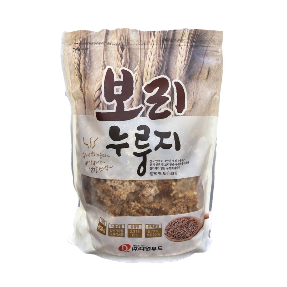 다원푸드 보리누룽지 600g+600g : 곡물공방