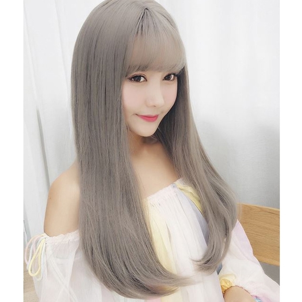 연예인가발 인모가발염색 컷트가발 연습용통가발 탈색 자연스러운 : 여기이네