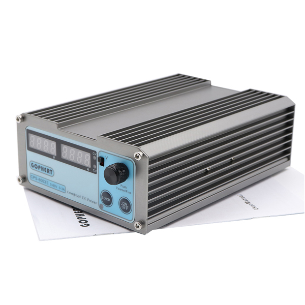 Gophert CPS-6003II DC0-60V 0-3A 180W 꾸준한 소형 디지털 방식으로 조정 가능한 실험실 OVP/OCP/OTP DC 엇 바꾸기 전력 공급 : 수정공구