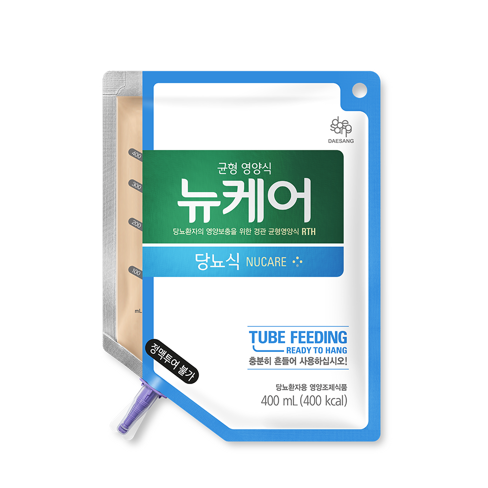 대상웰라이프 뉴케어 당뇨식 RTH 파우치 400 mL 20개입(카테터 포함) 균형영양식 : 대상웰라이프 본사쇼핑몰