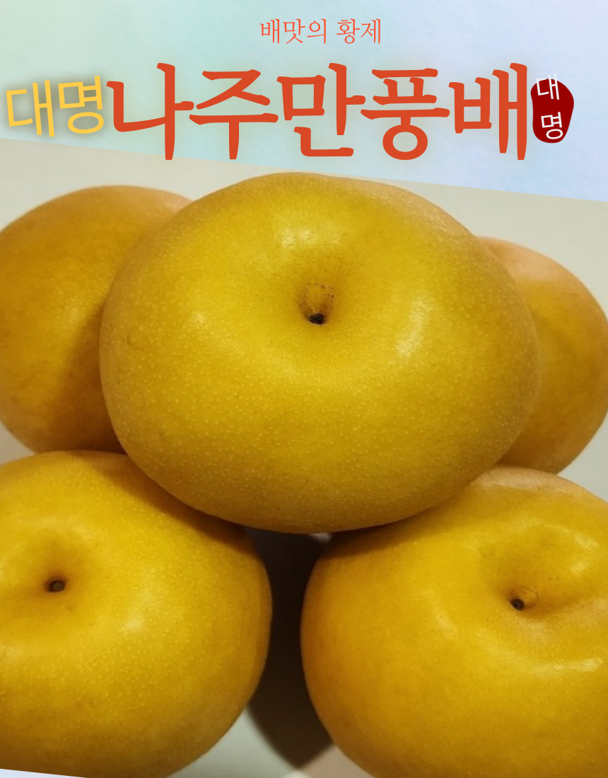 대명나주만풍배 당도의황제 특7.5kg 8내지12과 선물용 GAP 영산강청정지역 대명농원 : 대명농산물프레쉬팜산지마켓
