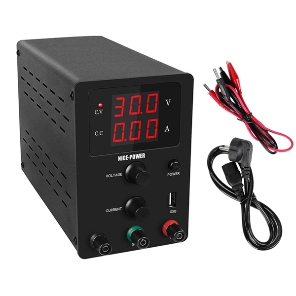 블랙 usb dc 스위칭 실험실 전원 공급 장치 조정 가능한 실험실 30 v 10a 60 v 5a 전압 조정기 안정기 벤치 소스 digitals : 수정공구