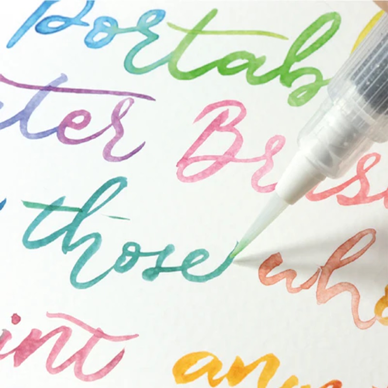 쿠레타케 워터브러쉬 미니소 캘리그라피 붓펜 수채화 물붓 컬러링 그림그리기 : 한국서예유통