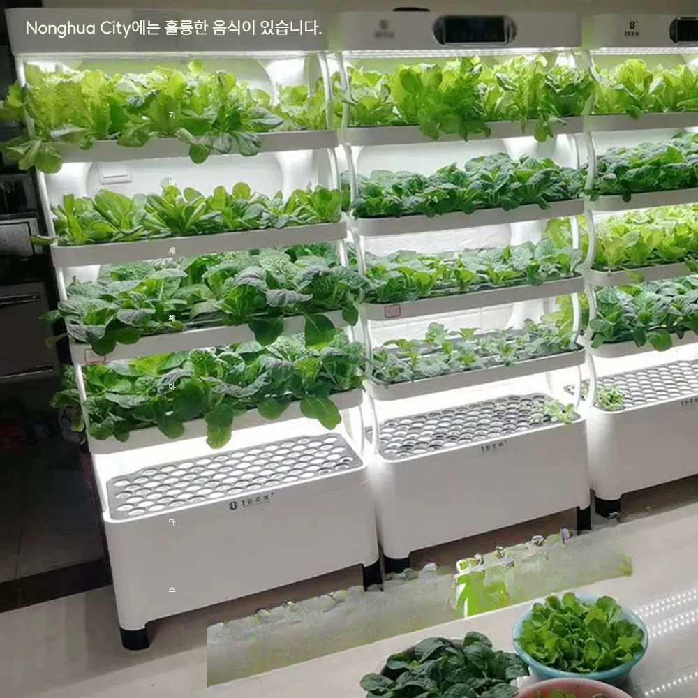 컨테이너스마트팜 야채 컨테이너 가정용스마트팜 키우기 수직농장 수경 채소 검정색 사각 재배솜 6장 : 쫄마켓