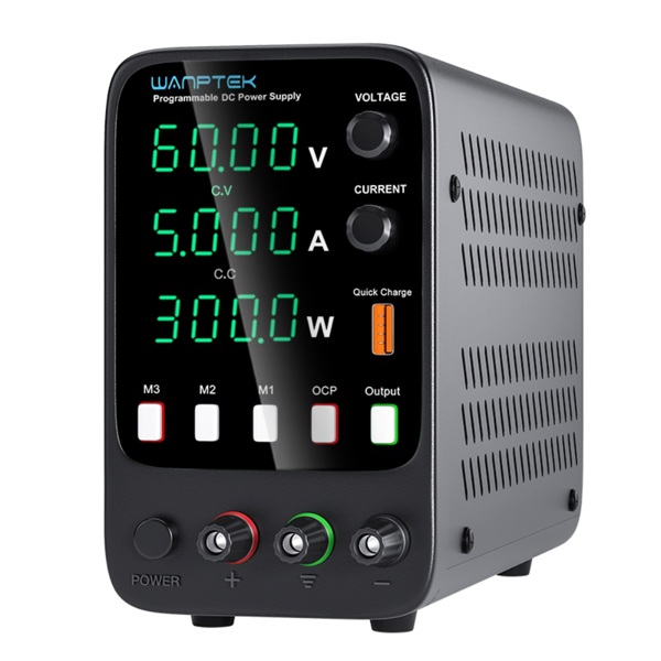 WANPTEK 조정 가능한 벤치 DC 전원 공급 장치 DC 전원 60V 5A 실험실 충전 테스트 실험 설계 전기판 APS605H : 수정공구