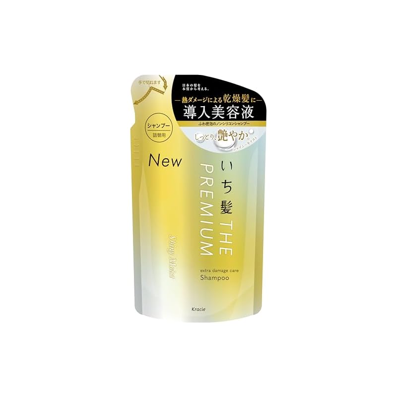 이치카미 THE PREMIUM [샤이니모이스트] 엑스트라 데미지케어 도입 미용액 in 샴푸 리필용 340 ml | 논실 : 공방수은당