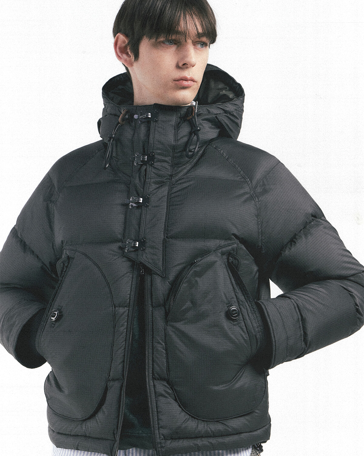 이스트로그 EASTLOGUE DECK DOWN HOODED PARKA (Black Ripstop) : 네스트 스토어