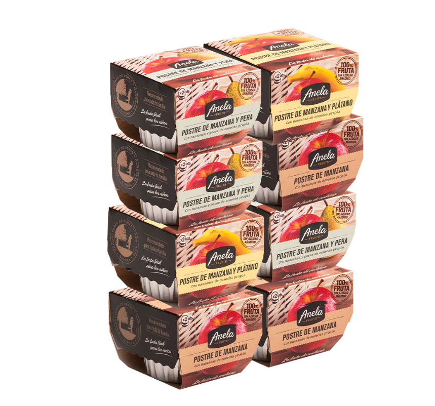아넬라 100% 생과일 프리미엄 디저트 베스트셀러 8p 세트, 사과,바나나,사과+배혼합맛, 200g, 1세트 : Dr.HYO