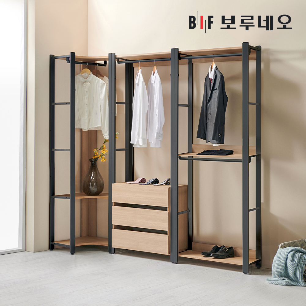 보루네오 슈랑크 드레스룸 시스템 옷장 2200 J 시스템장 세트 : BIF 보루네오가구