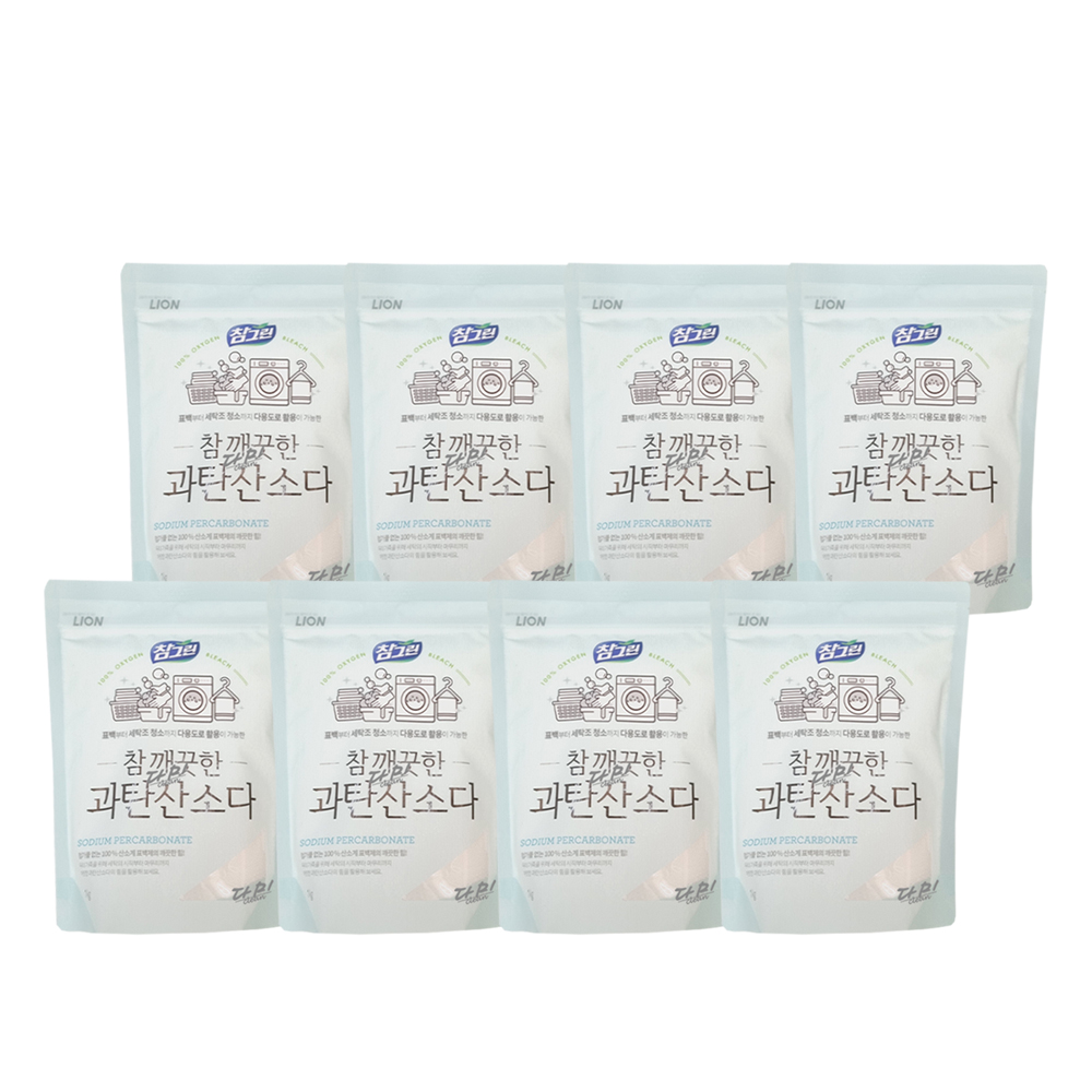참그린 참 깨끗한 과탄산소다 세정제 지퍼형 리필 1kg x8개 : 크린다미