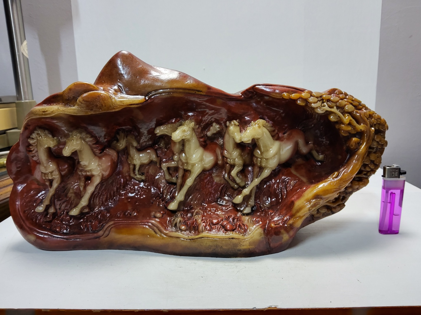 중국 팔마 공예옥 길이41cm 무게5.6kg 단초마을 골동품/수집품/도자기 : 단초마을
