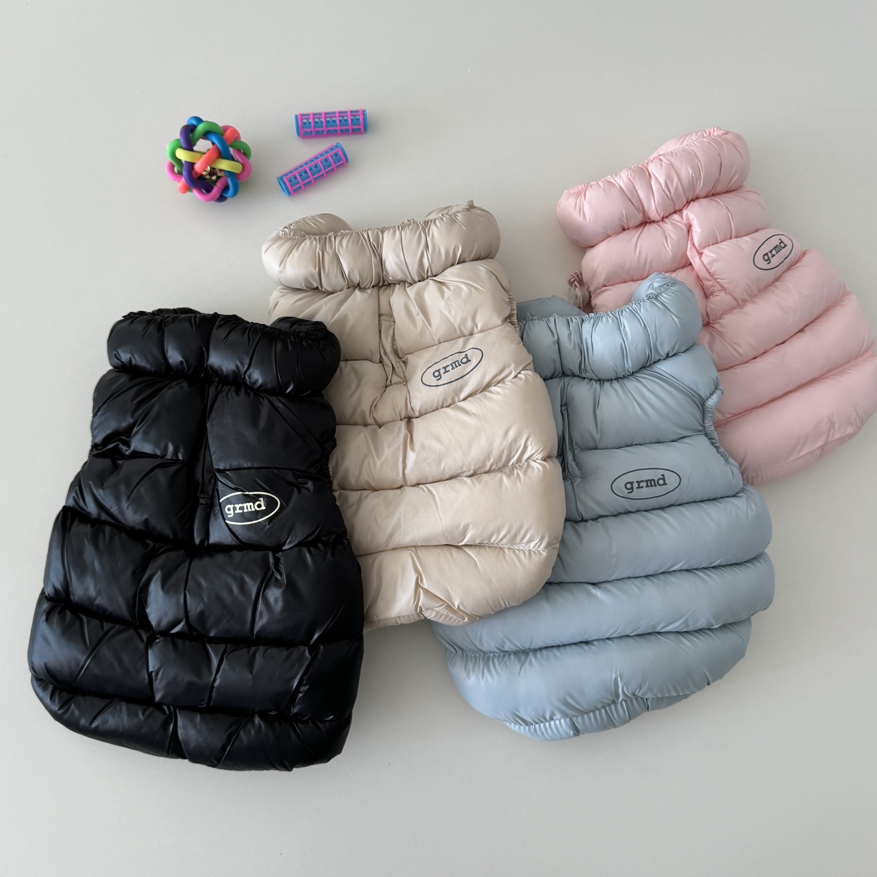 강아지 옷 말랑 파우치 패딩 조끼 S-2XL : 아뭉아뭉
