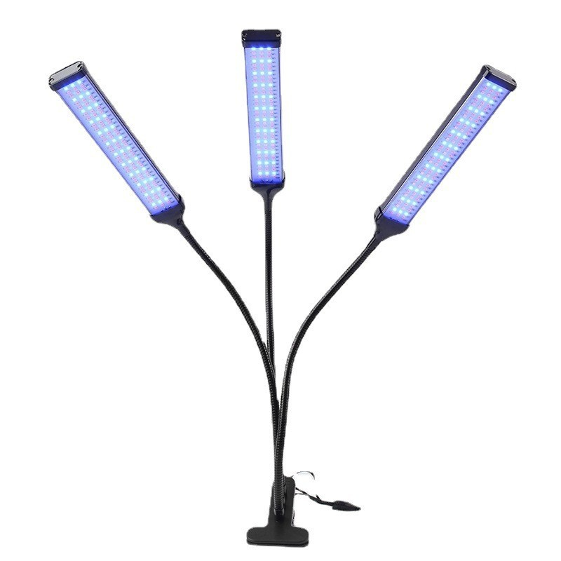 led 식물 생장등 12V 식물등 태양광 보광등 집게 조광 정시 식물 조명 램프 : 퍼플 피시테일 종합 직구