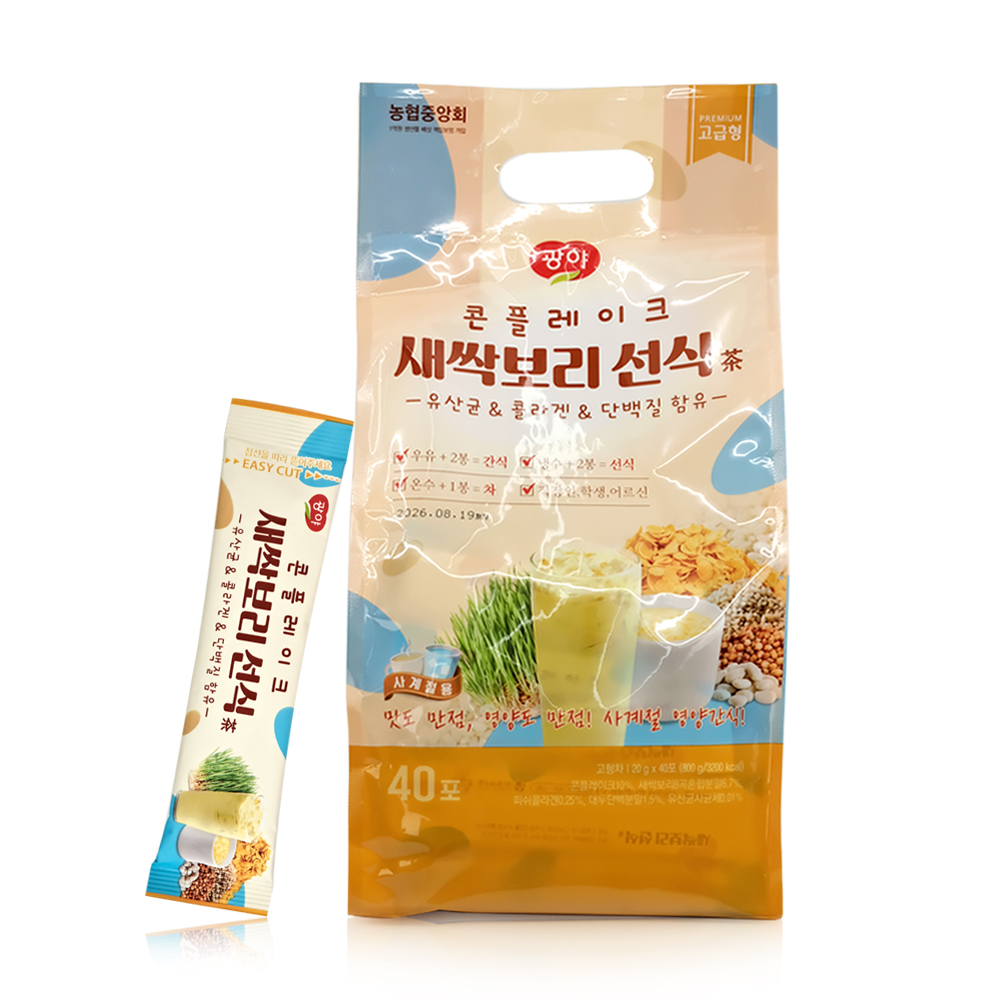 광야식품 콘플레이크 새싹보리 선식 (20gx40포) 든든한 영양 간식 : 서연유통
