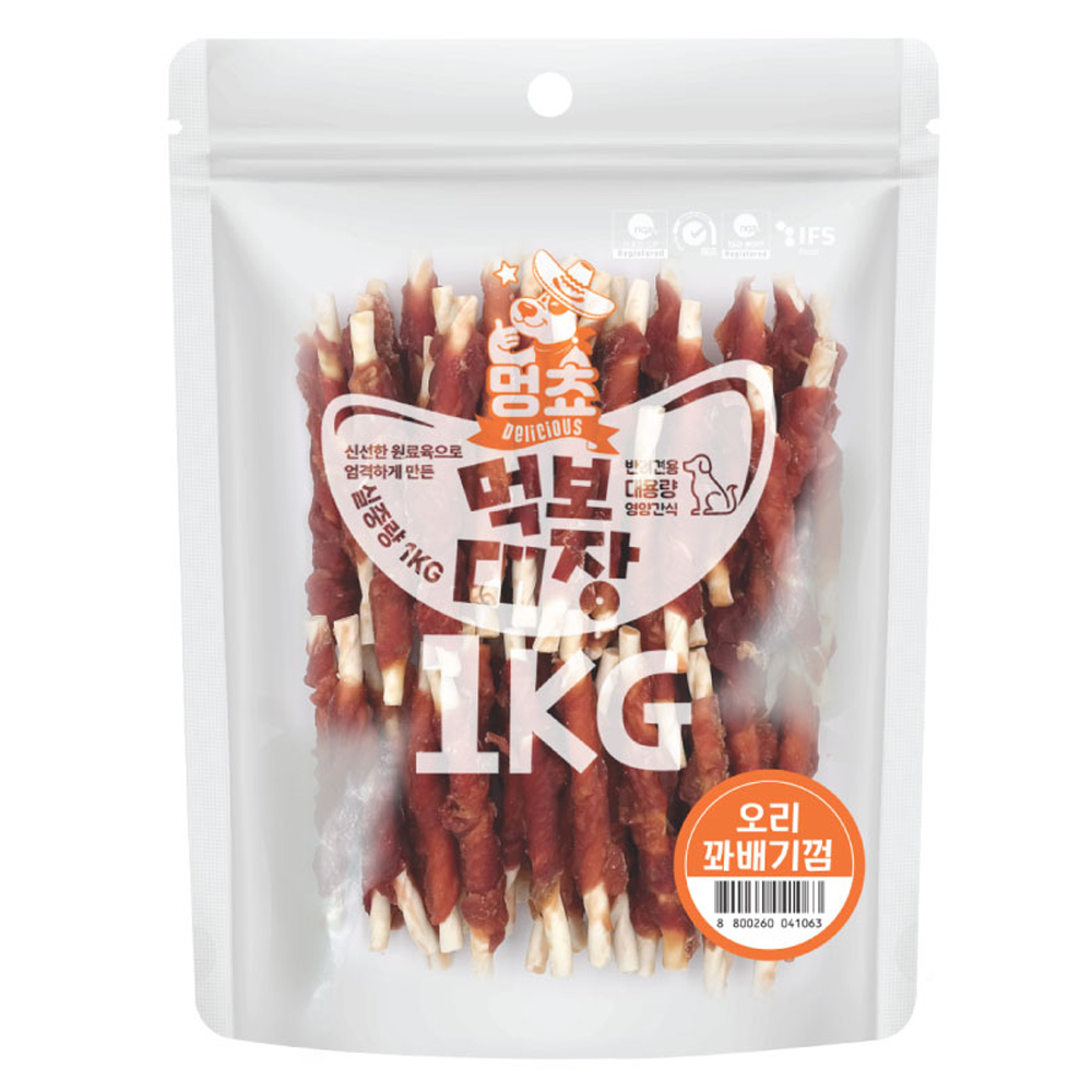멍쵸 먹보대장 치킨고구마 1kg 대용량 강아지사사미 애견간식 : 냥뭉이