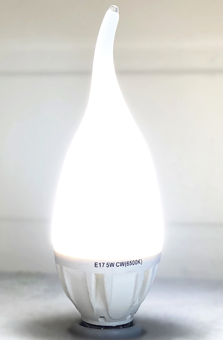 LED 촛대구 촛불램프 5W 촛불전구 (5+1) E17-주광색 (하얀불빛) : 비앤엘네트워크