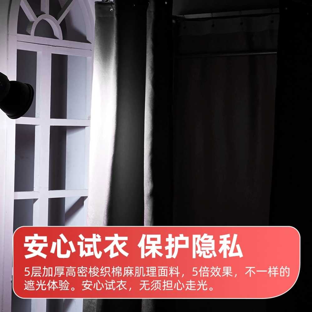 간의 탈의실 이동식 헹거 사무실 옷가게 피팅 스텐드 브라운 천 은색 선반 : The조은구매대행
