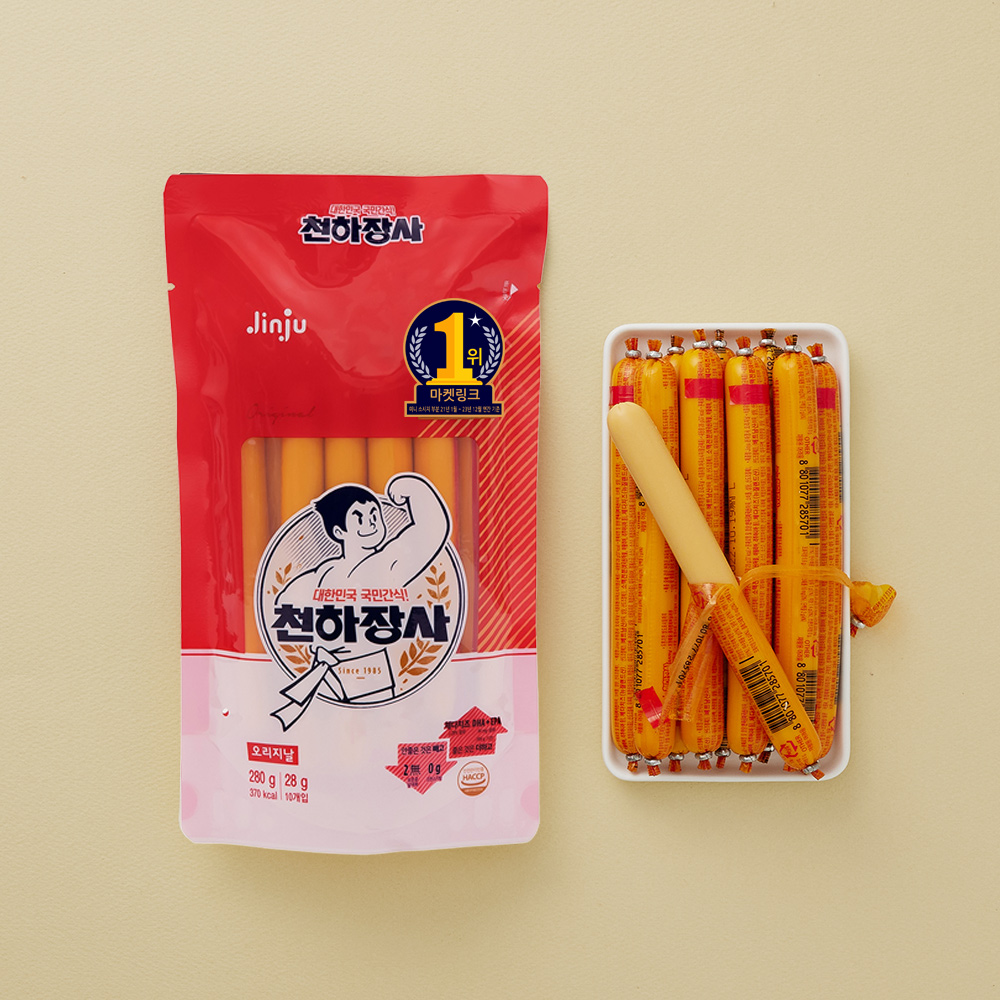 진주햄 천하장사 오리지날 280g 파우치 (28gX10개입) : 진주햄