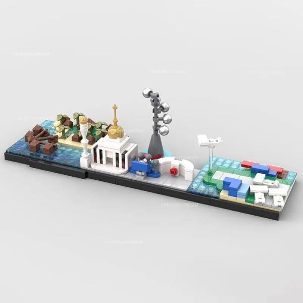 MOC 빌딩 블록 MOC 도시 스카이라인 건축 세트, 몰디브, 라이프치히, 캠브리지, 뉴욕 박물관, 대성당, 다름슈타트 빌딩 블록, 벽돌 장난감 선물... 
