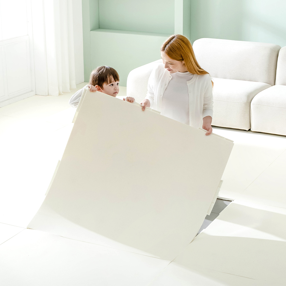 (전문가/셀프) 꿈비 100x100x2cm 자이언트 TPU 퍼즐매트 층간소음 거실 아기 놀이방 매트 : 꿈비스토어