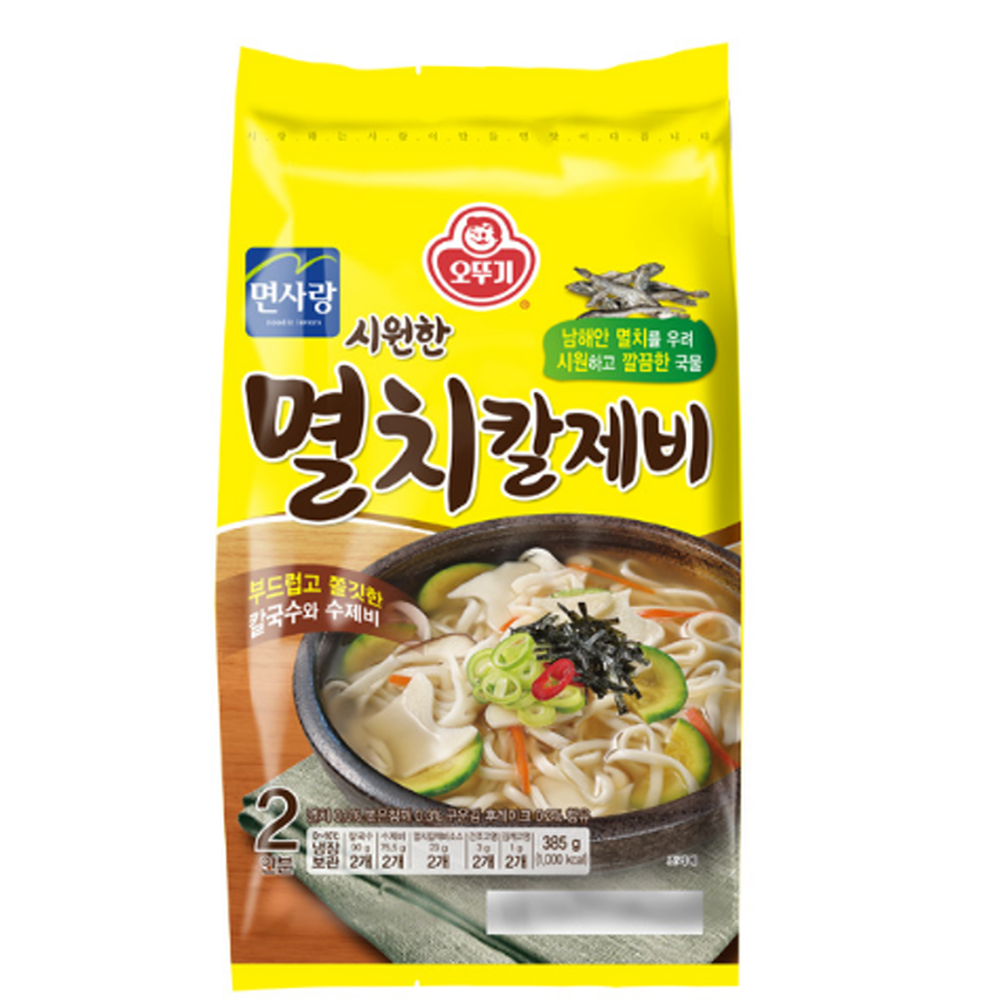 칼국수 수제비 칼제비 쫄깃 부드러운 멸치 진한 국물 간식 야식 안주 해장 간편385G2개 : 돈버는 언니네들