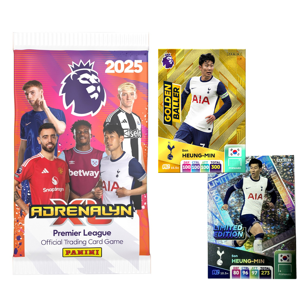 파니니 손흥민 축구카드 최신판 2025 아드레날린 XL 1팩 EPL 프리미어리그 K리그 : 월드스포츠카드 서울신도림점