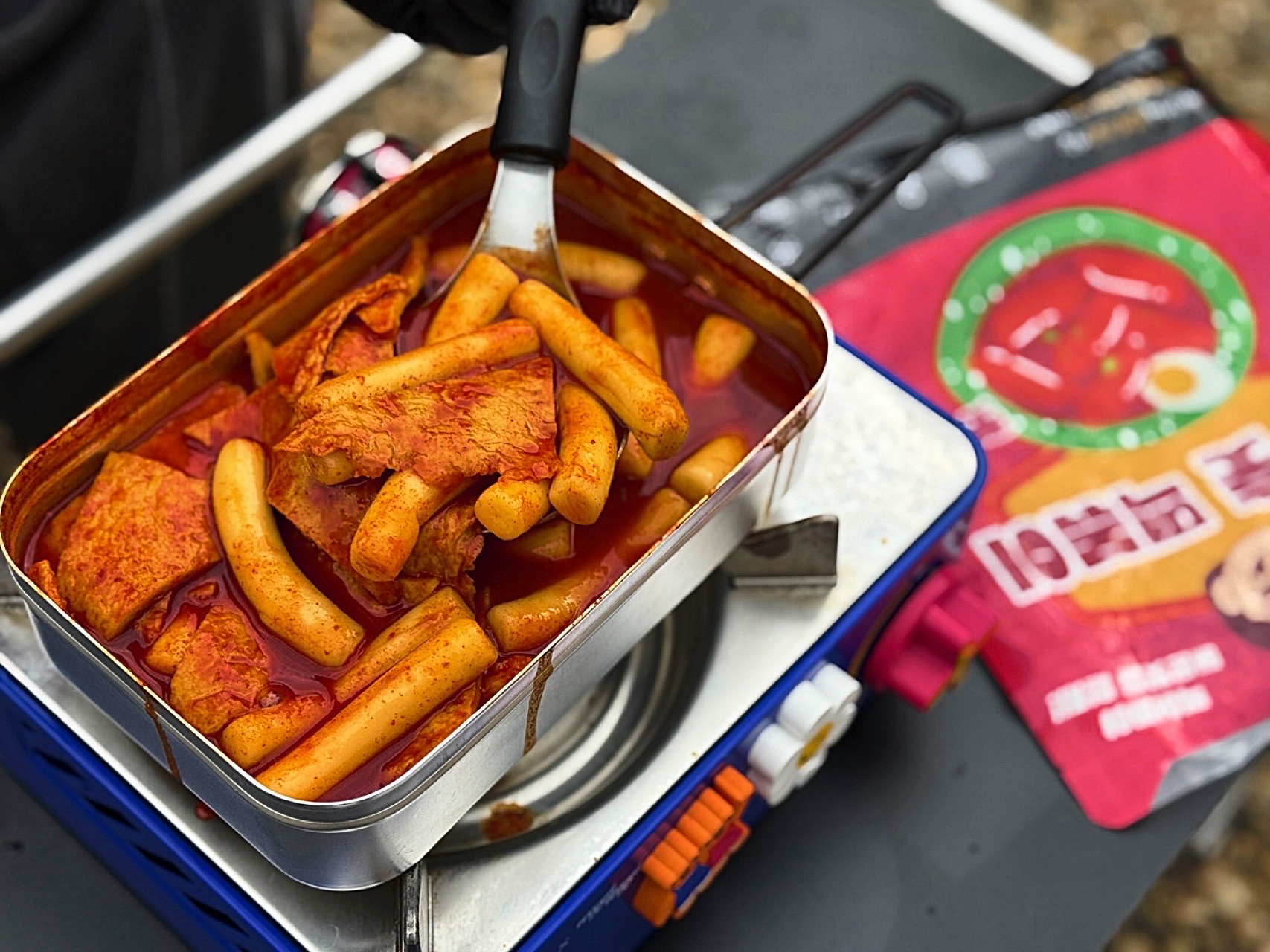 허당훗떡볶이 간편조리 아이들간식 캠핑 술안주 밀키트 학교앞분식점 떡볶이밀키트 순한맛 : 허당훗떡볶이