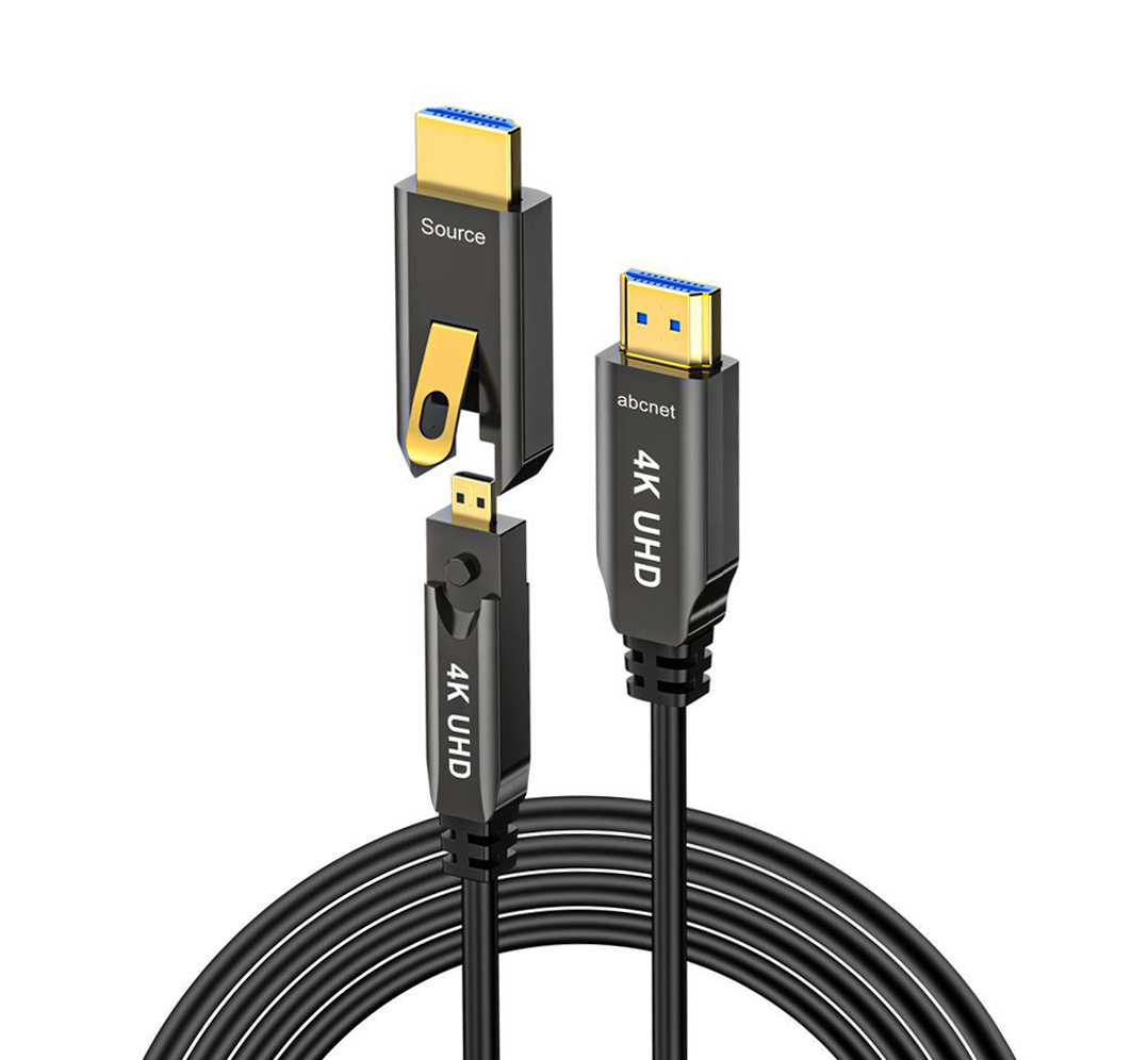 ABC넷 hdmi2.0 분리 배관용 공사용 광케이블 5m부터 100m : abcnet