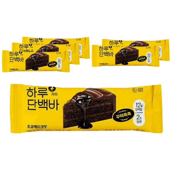 프로틴방앗간 하루단백질바 제트 초코케이크맛 40g 6개 : 원라이브:쇼핑몰