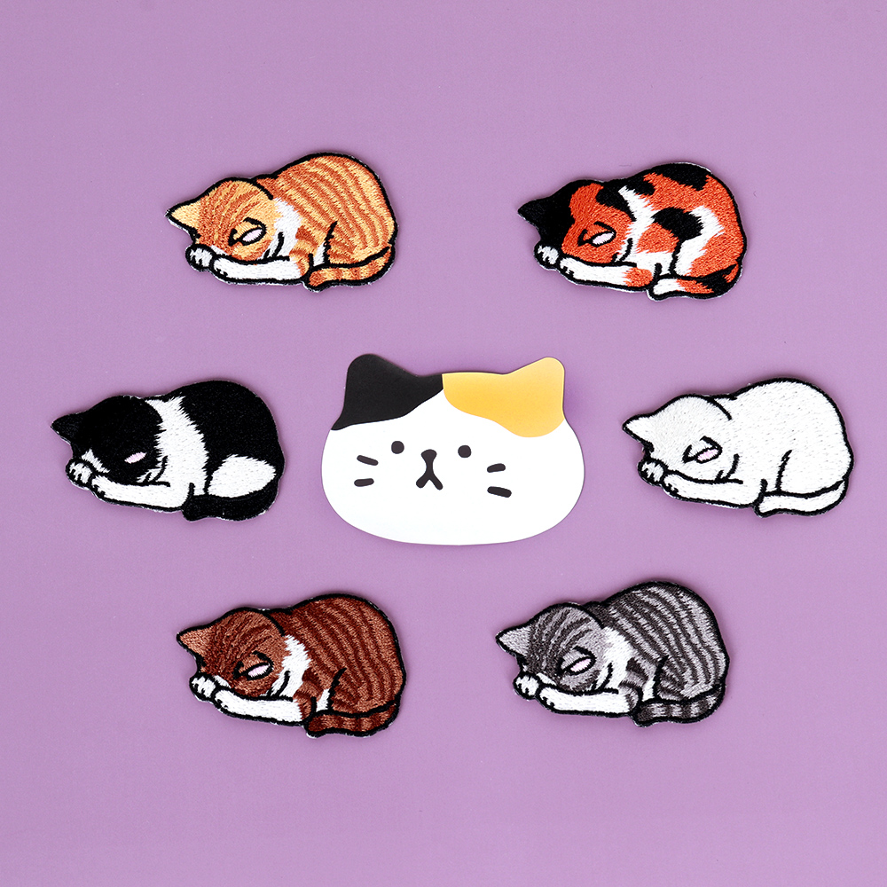 잘자냥 고양이 냥이 자수 와펜 패치 와펜 3종 : 포유어패밀리