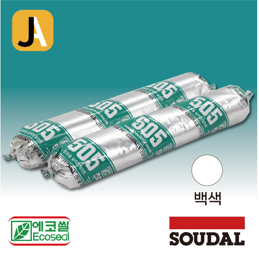 수달 동양실리콘 에코씰505 SSG 창호용 소세지 실리콘 (백색) 박스 20개입 : 장안철물공구