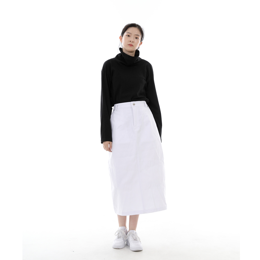 와이드돔 하프밴드 롱스커트 WDH-1303 화이트 : 세인트크루
