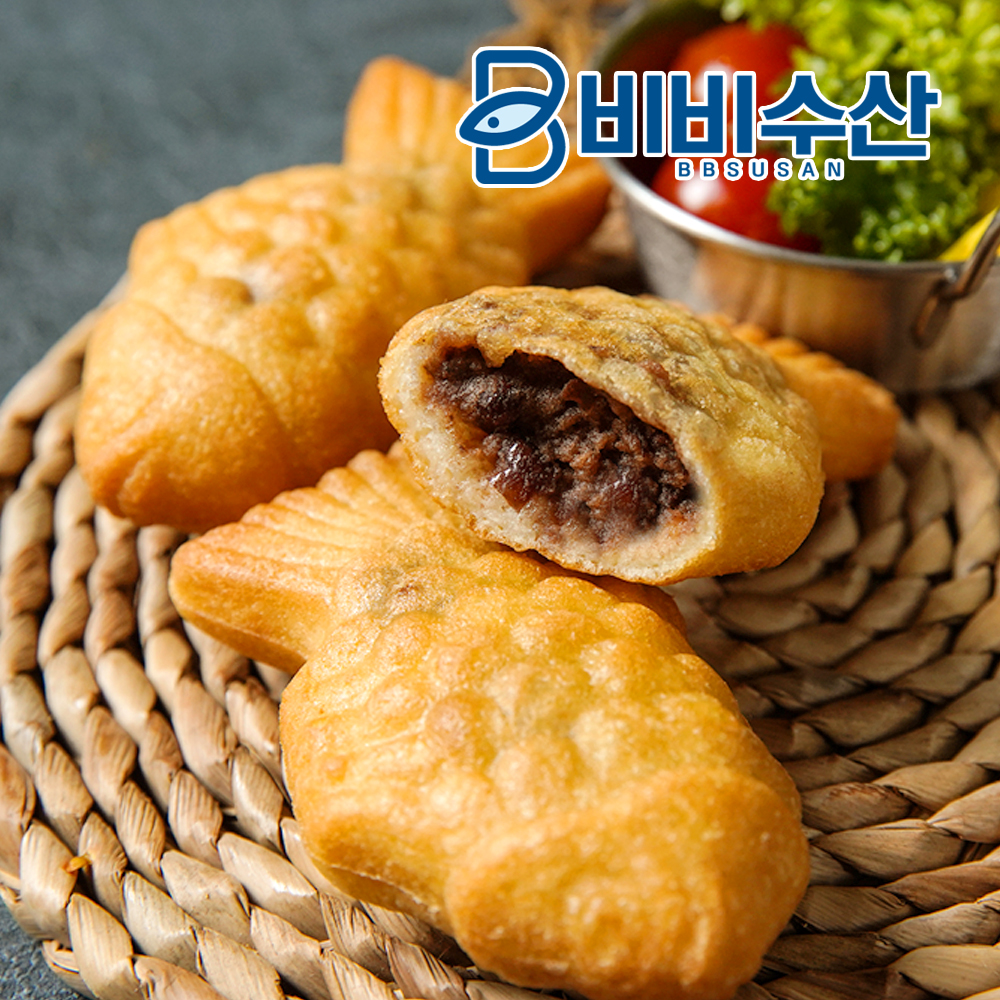 우리밀 붕어빵 500g 팥 슈크림 미니붕어빵 : 비비수산