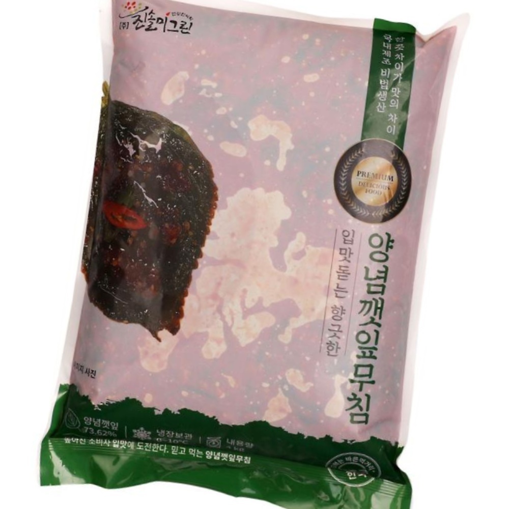 양념깻잎무침 4KG/(주)진솔미그린 : 두드림 퍼니