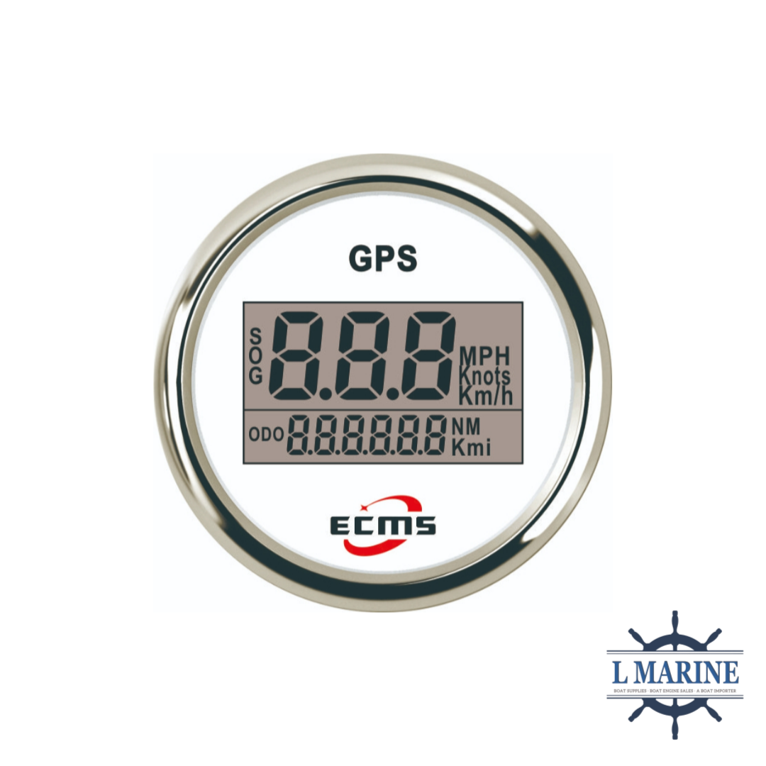 디지털 GPS 스피드 메타 (White Dial) - ECH 마린 보트 선박 요트 해양 : 엘마린
