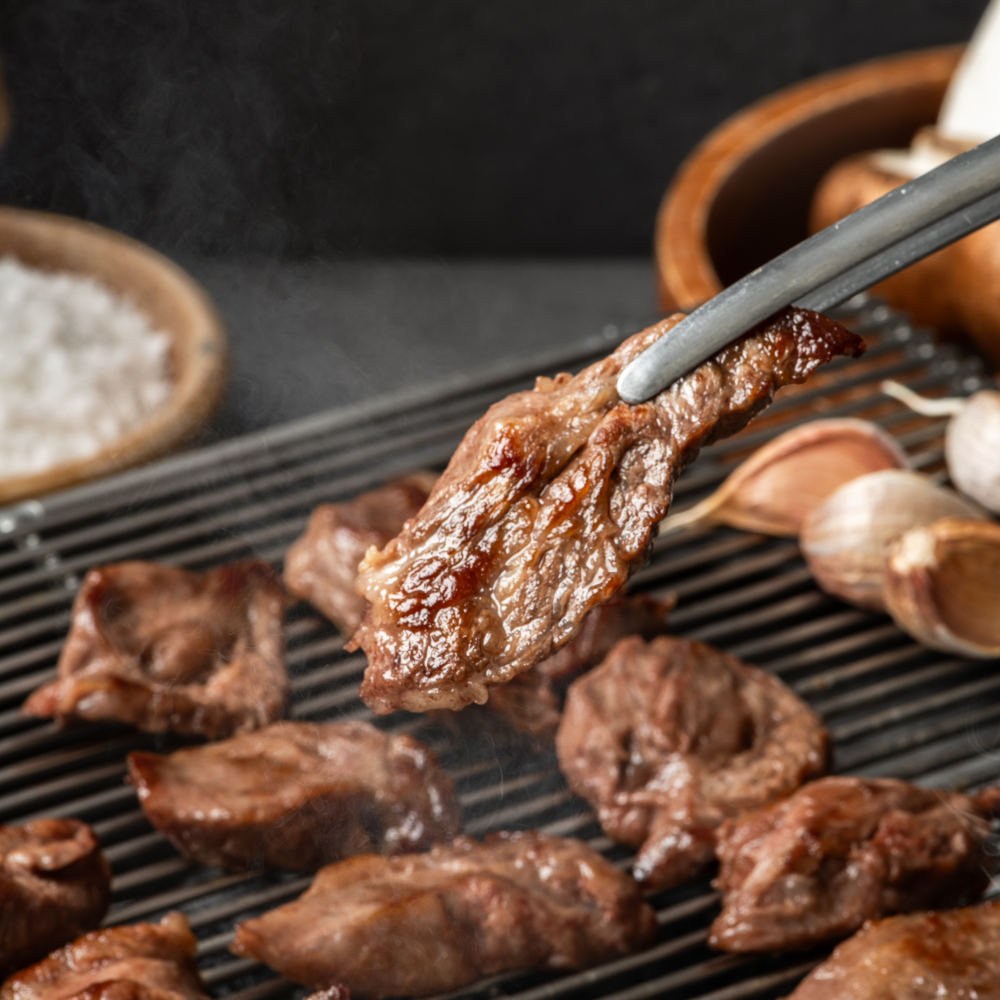 한우 4구 모듬구이세트 1.2kg(등심,갈비,채끝살,부채살) : 듬직한우