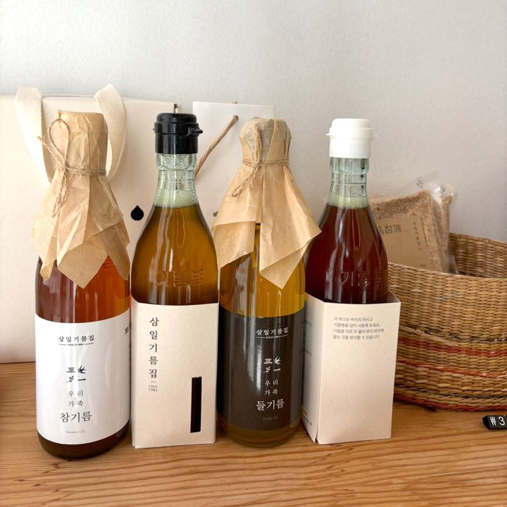 우리가족참기름 350ml 수입산 통깨 100% 삼일기름집 : 삼일기름집