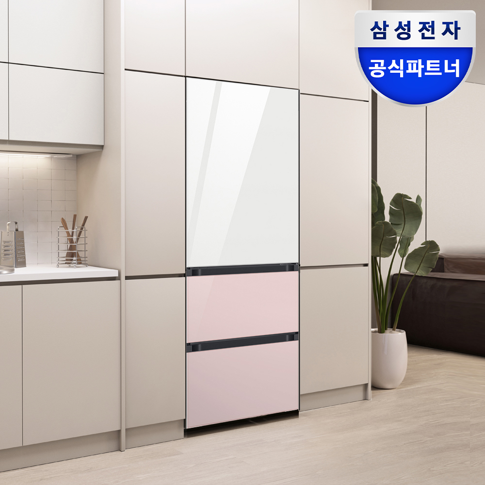 삼성 비스포크 김치냉장고 RQ33DB74C1AP 1등급 키친핏 313L 3도어 색상선택 : 삼성공식파트너 문성전자