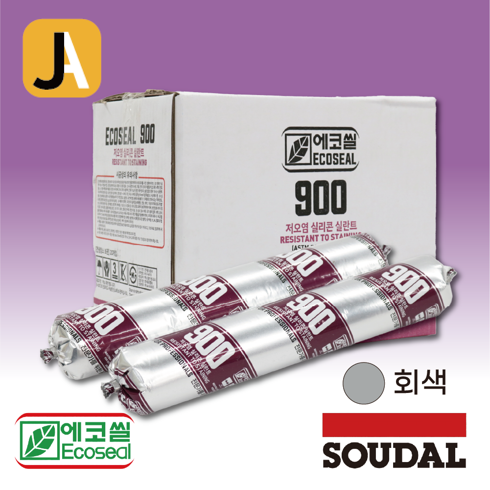 수달 동양실리콘 에코씰900 비오염(저오염) 소세지 실리콘 (회색) 박스 20개입 : 장안철물공구