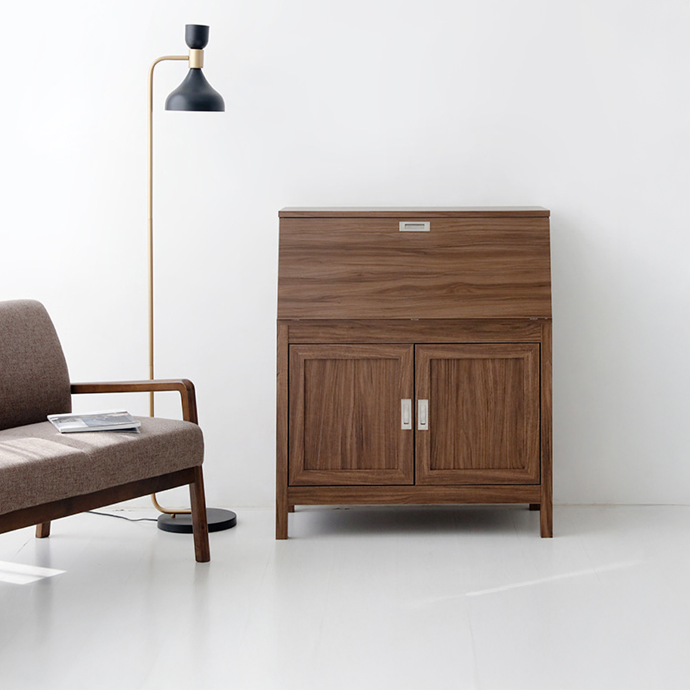 숄리드 콘솔수납장 CHM10789F 890x360x1070mm, 2단, 미들브라운 5321.7799 : 마켓비 공식스토어
